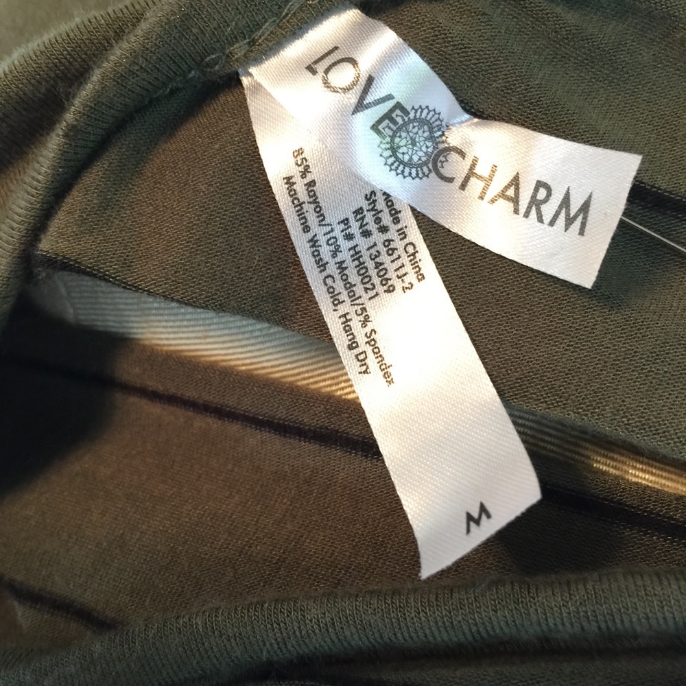 Love Charm Olive with Black Stripe Size M - Picture 5 of 5
